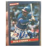 1986 Donruss Pete OBrien Autographed Baseball C