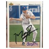1991 Upper Deck Monty Fariss Signed Baseball Card