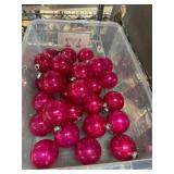 Pink Glass Christmas Ornaments