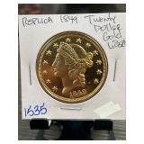 Replica 1849 Twenty Dollar Gold Liberty Coin