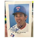 Bobby Valentine Signed Texas Rangers Card