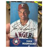 Signed Ivan Rodriguez Texas Rangers Card