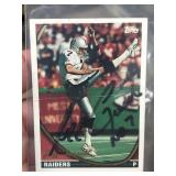 1994 Topps Jeff Gossett Autographed Raider Card
