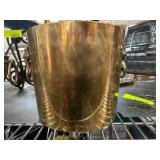 Brass Bucket with Lion Head Handles