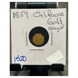 1859 California Gold Octagonal Token
