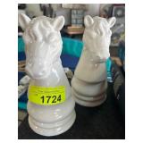 White Ceramic Horse Head Lamps
