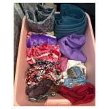 Textiles and Fabric Pieces in Bin