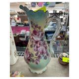 Limoges China Hand-Painted Floral Pitcher