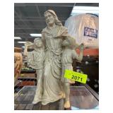 Ceramic Figurine of Jesus With Two Children