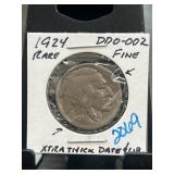 1924 Buffalo Nickel DDO-002 Fine Condition