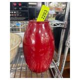 Red Ceramic Vase by Scheurich, Made in Germany