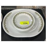 Corelle Dinnerware with Green Floral Pattern