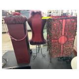 Three Red Decorative Items