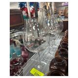 Three Clear Wine Glasses
