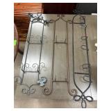 Three Metal Wall-Mounted Holders