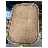Four Woven Bamboo Trays