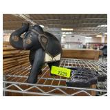 Wooden Elephant Figurine and Africa Trivet