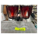 2 Cristal DArques Durand Goblets