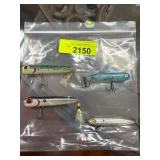 Four Fishing Lures in Plastic Bag