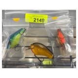 Three Painted Fishing Lures