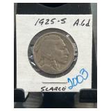 1925-S Buffalo Nickel in Display Holder