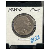 1929-D Buffalo Nickel in Fine Condition