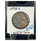 1938-S Jefferson Nickel in Holder