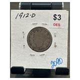 1912-D Liberty Head Nickel in Holder