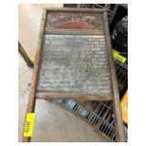Sunnyland Washboard with Wood Frame and Metal Surf