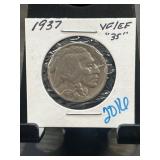 1937 Buffalo Nickel VF/EF Condition