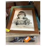 Framed Artwork and Portrait Collection