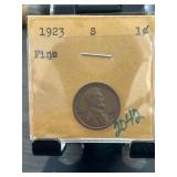 1923-S Lincoln Wheat Cent in Flip