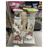 Porcelain Floral Candleholders