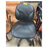 Black Adjustable Office Chair on Casters