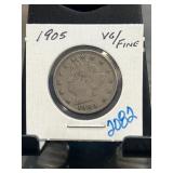 1905 Liberty Head Nickel in VG/Fine Condition