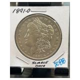 1891-O Morgan Silver Dollar in Holder
