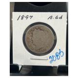 1897 US Liberty Head Nickel Coin
