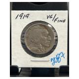 1919 Buffalo Nickel in VG/Fine Condition