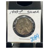 1943-P Jefferson Nickel in Coin Holder