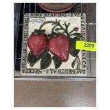 Cambridge Fields Strawberry Ceramic Wall Plaque