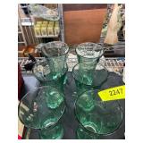 6 Coca-Cola Green Glasses