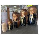 Hand-Painted Nesting Dolls with Portraits