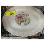 Edwin M. Knowles Floral Oval Serving Platter
