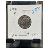 1971 S Roosevelt Dime in Holder