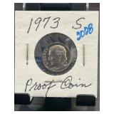 1973-S Roosevelt Dime Proof Coin in Holder