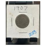 1907 Liberty Head V Nickel in Holder