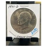 1971-D Eisenhower Dollar Coin in Choice UNC
