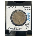 1924-S Buffalo Nickel, Fine Details