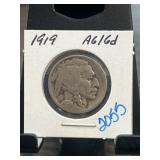 1919 Buffalo Nickel A6/6d in Coin Flip