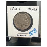 1920-S Buffalo Nickel in AG Condition